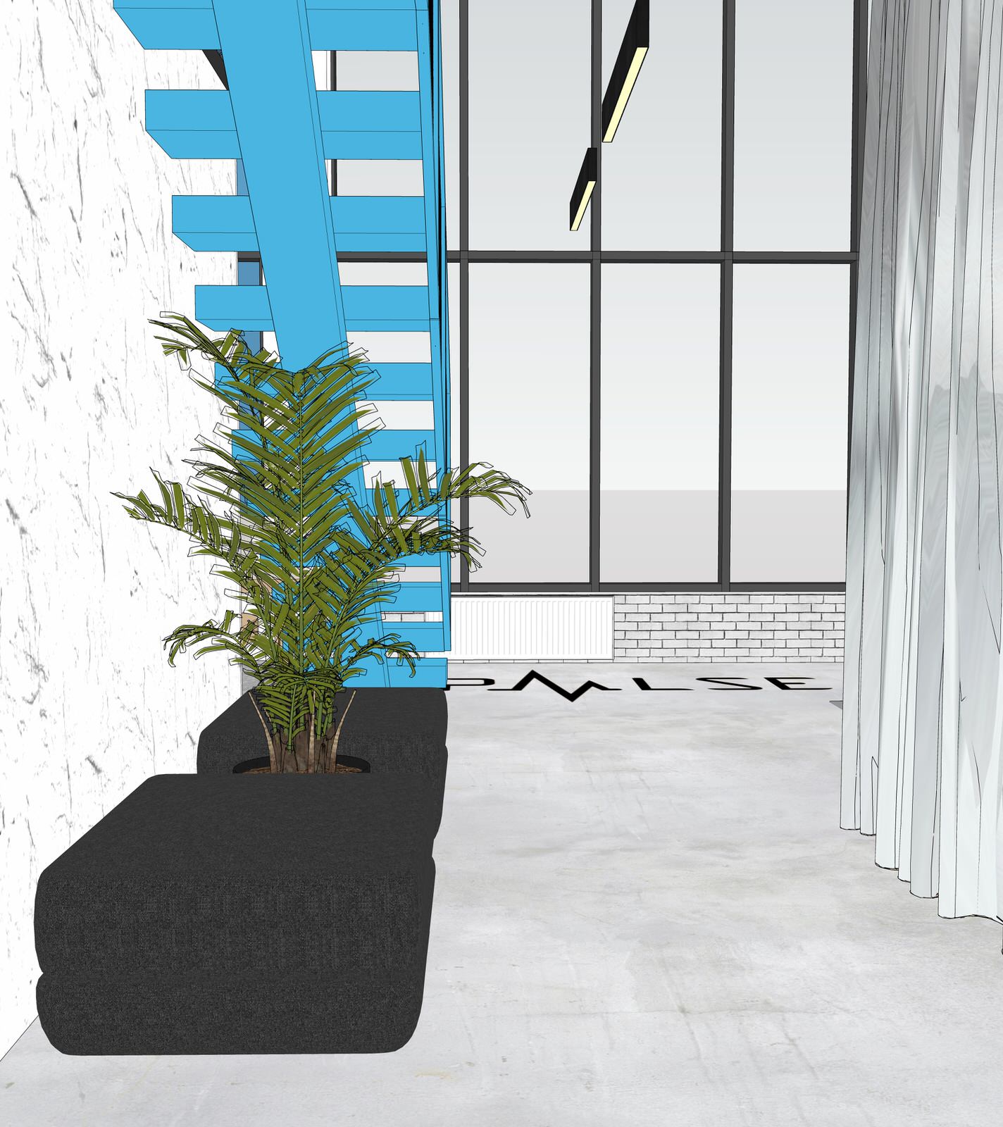 Концепт для студии растяжки Pulse. Омск. 2023