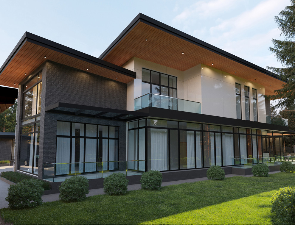 Экстерьер загородного особняка в Москве