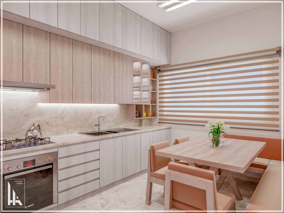 Минималистская четырехкомнатная квартира