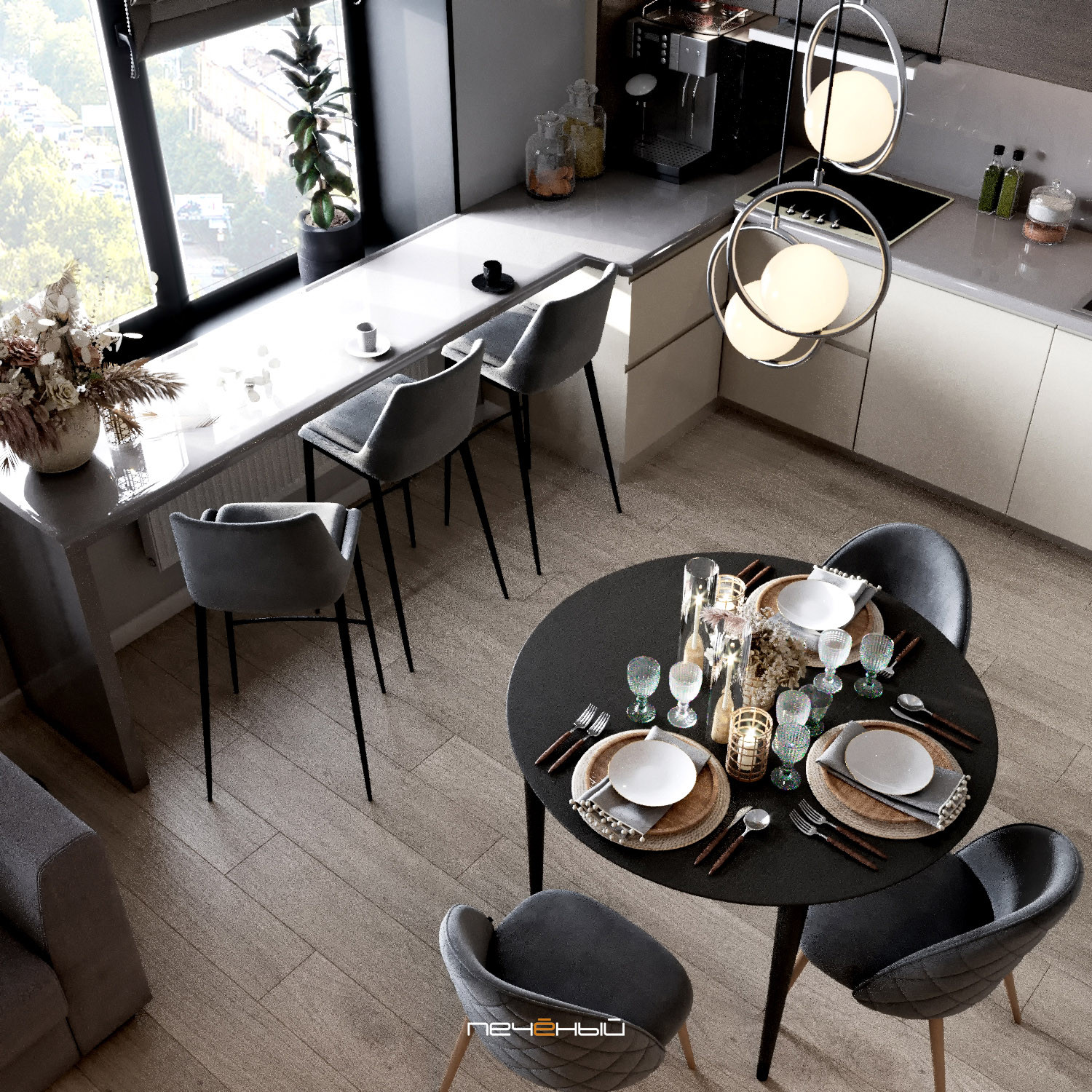 Очередной дизайн-проект трёхкомнатной квартиры