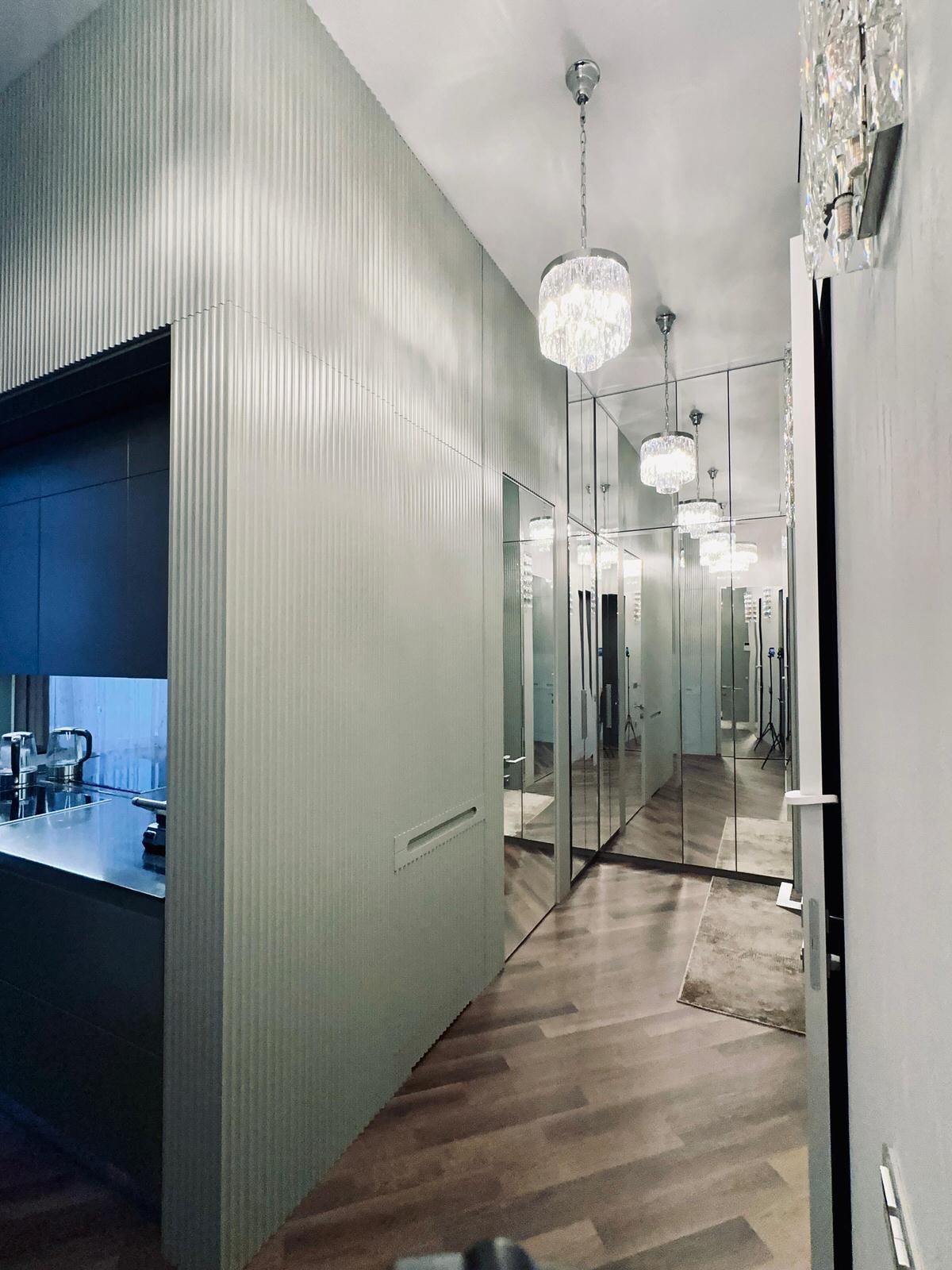 Стеновые панели из МДФ эмаль в прихожей