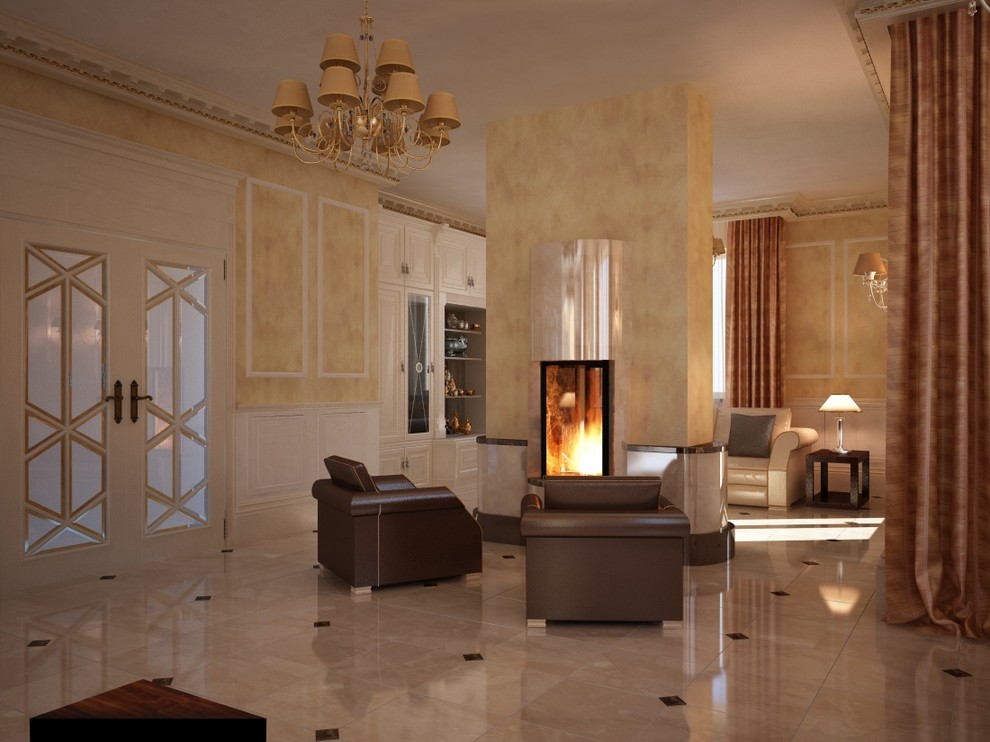 Загородный Дом - прихожая, гостиная. Проект.