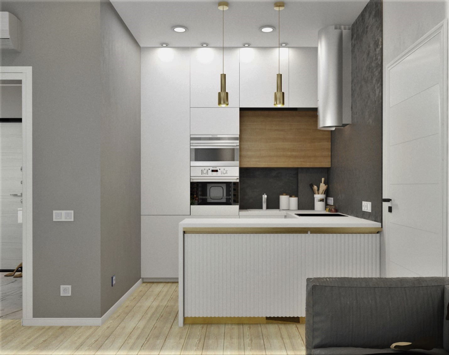 Обложка проекта: Кухня-гостиная Ирины Афониной