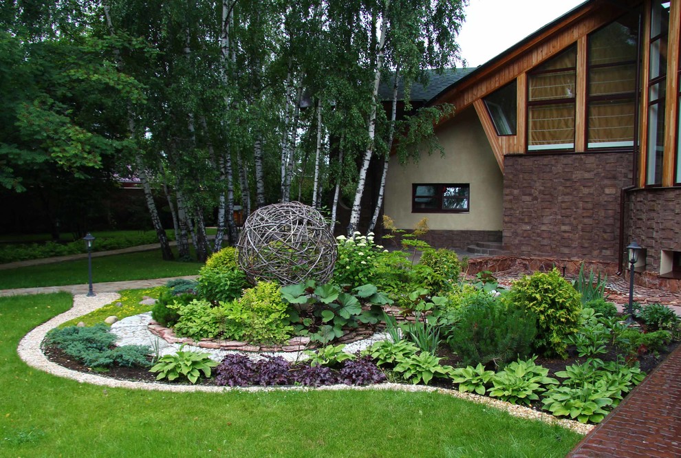 Modern house with a sphere