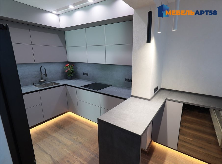 Выполненная кухня по дизайн-проекту