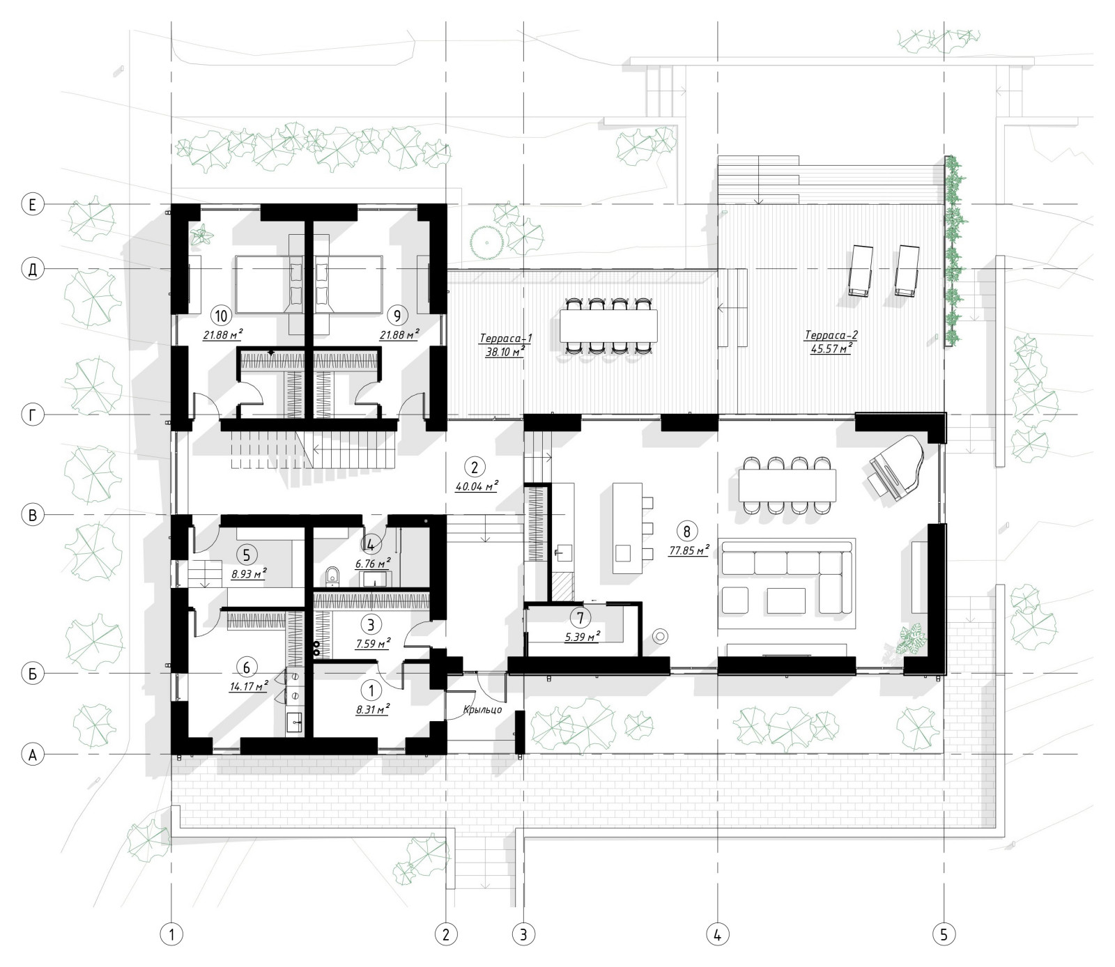 Коттедж на склоне