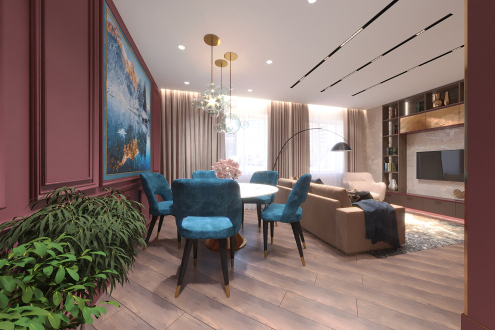 Дизайн-проект интерьера трехкомнатной квартиры.