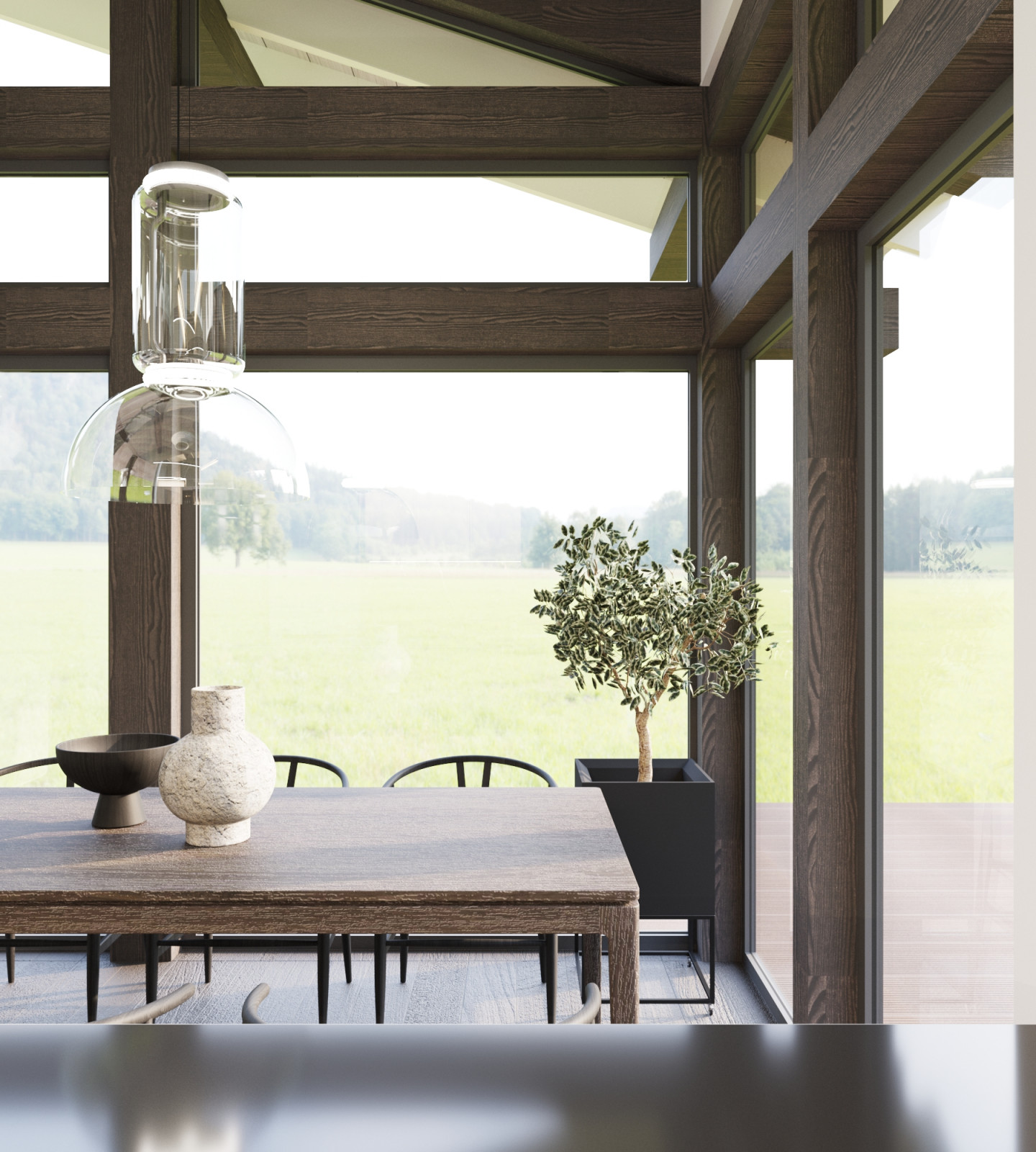 Дом-фахверк, юго-запад Подмосковья, 100 кв.м.