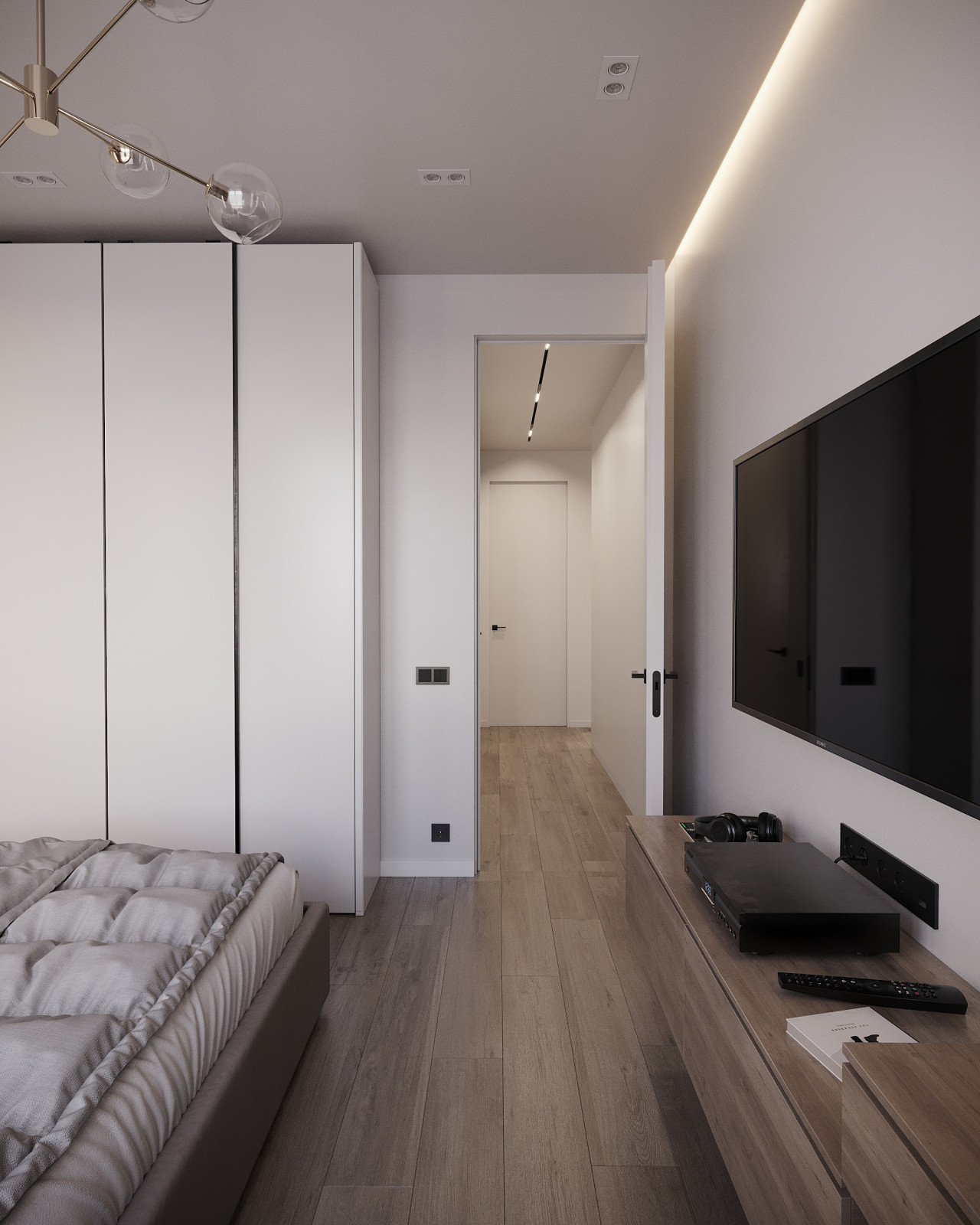 Дизайн и 3д-визуализация спальни в ЖК Преображение