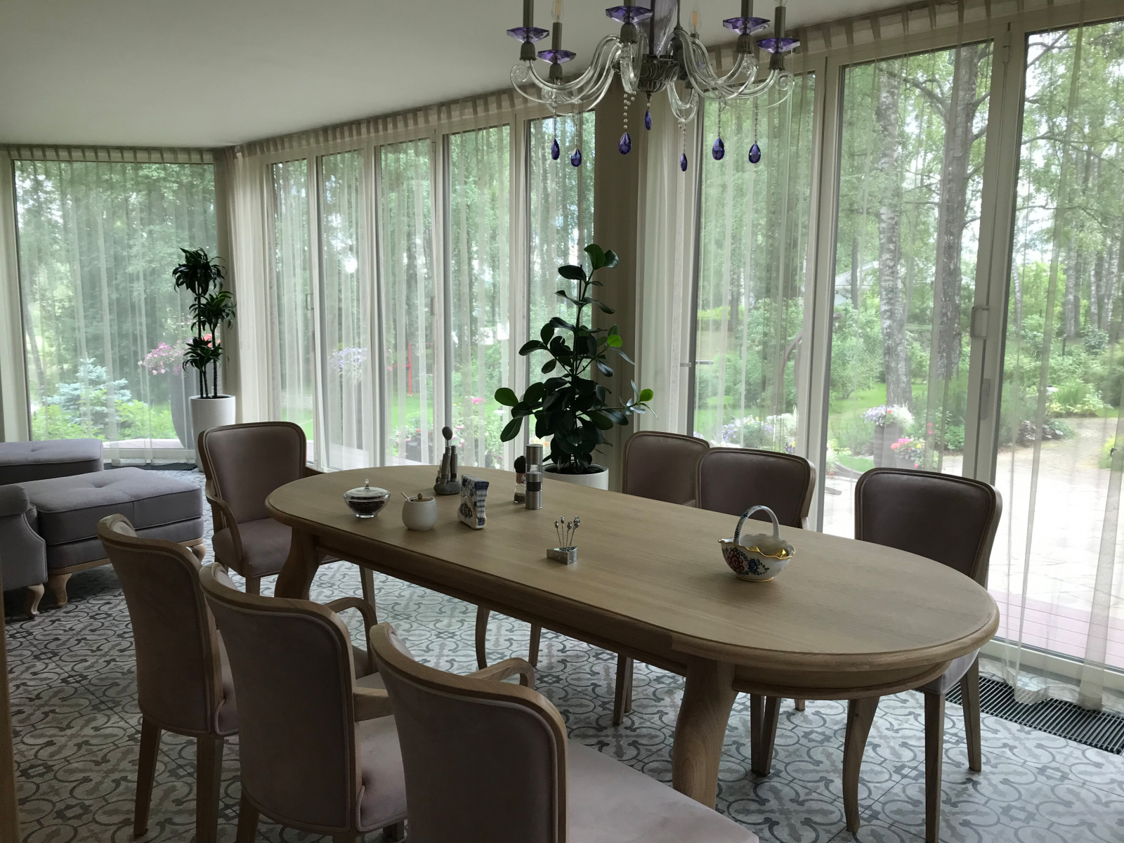 Зимний сад на берегу лесного озера