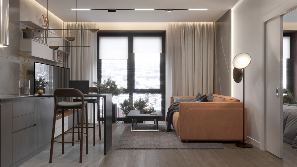 ДИЗАЙН ОДНОКОМНАТНОЙ КВАРТИРЫ 49 КВ.М