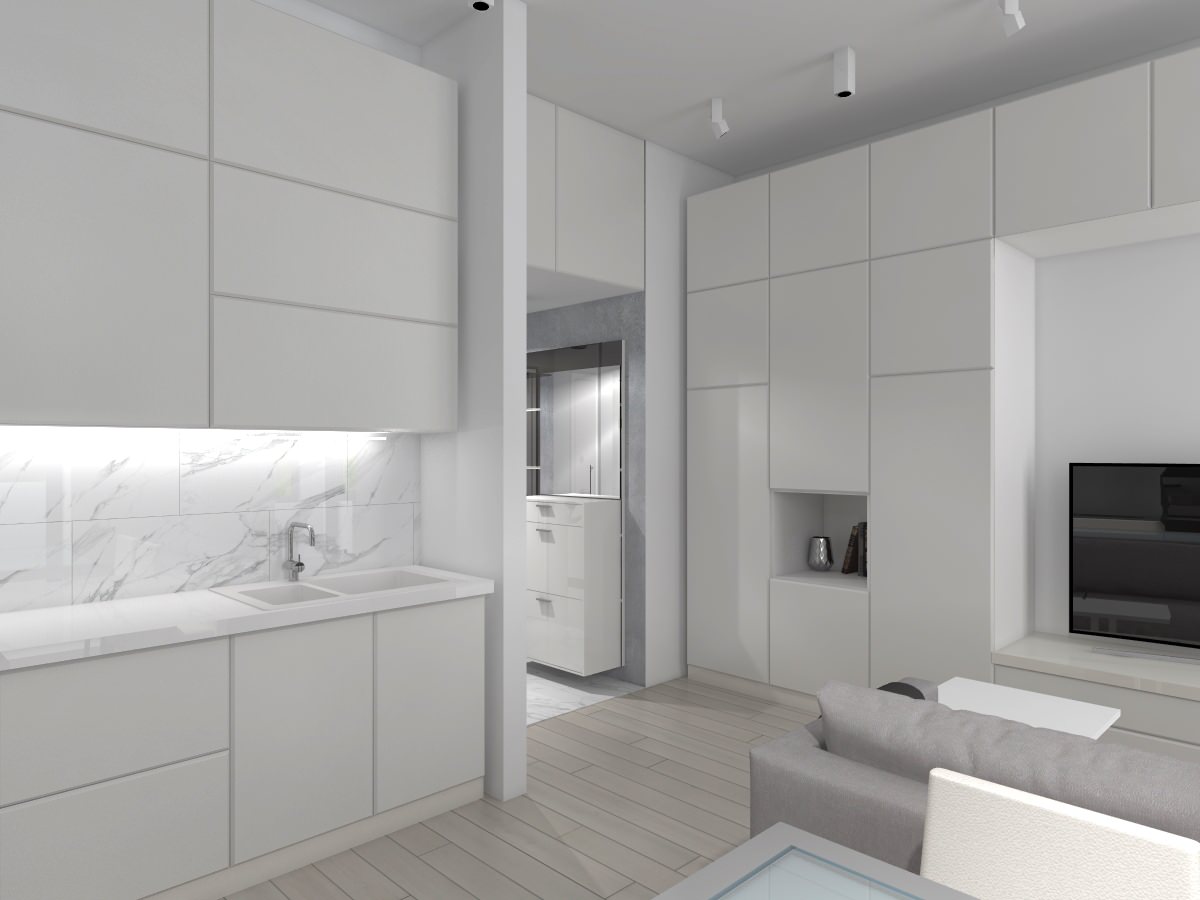 квартира в стиле минимализм для очень молодой семьи