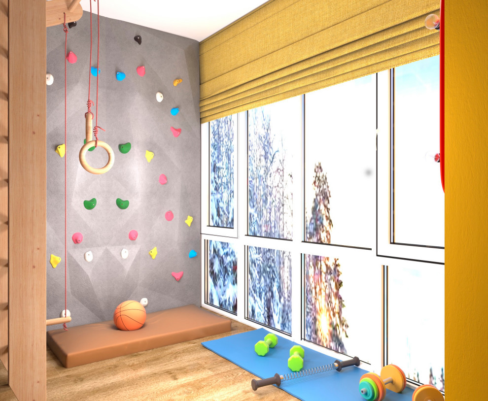 Обложка проекта: Комната для мальчика и спортивный зал на лоджии