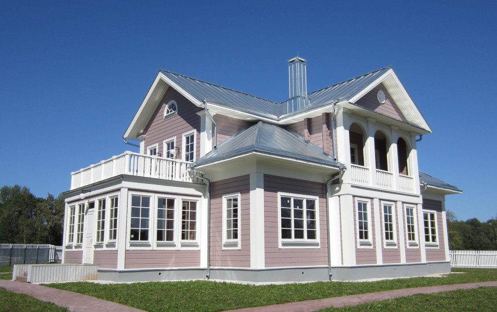 Обложка проекта: Проект дома из бруса в стиле "сталинской дачи"