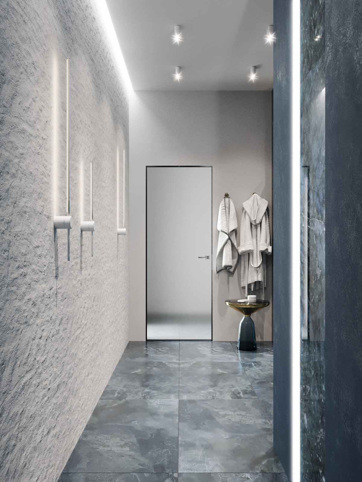 Дизайн-проект дома в голубых тонах