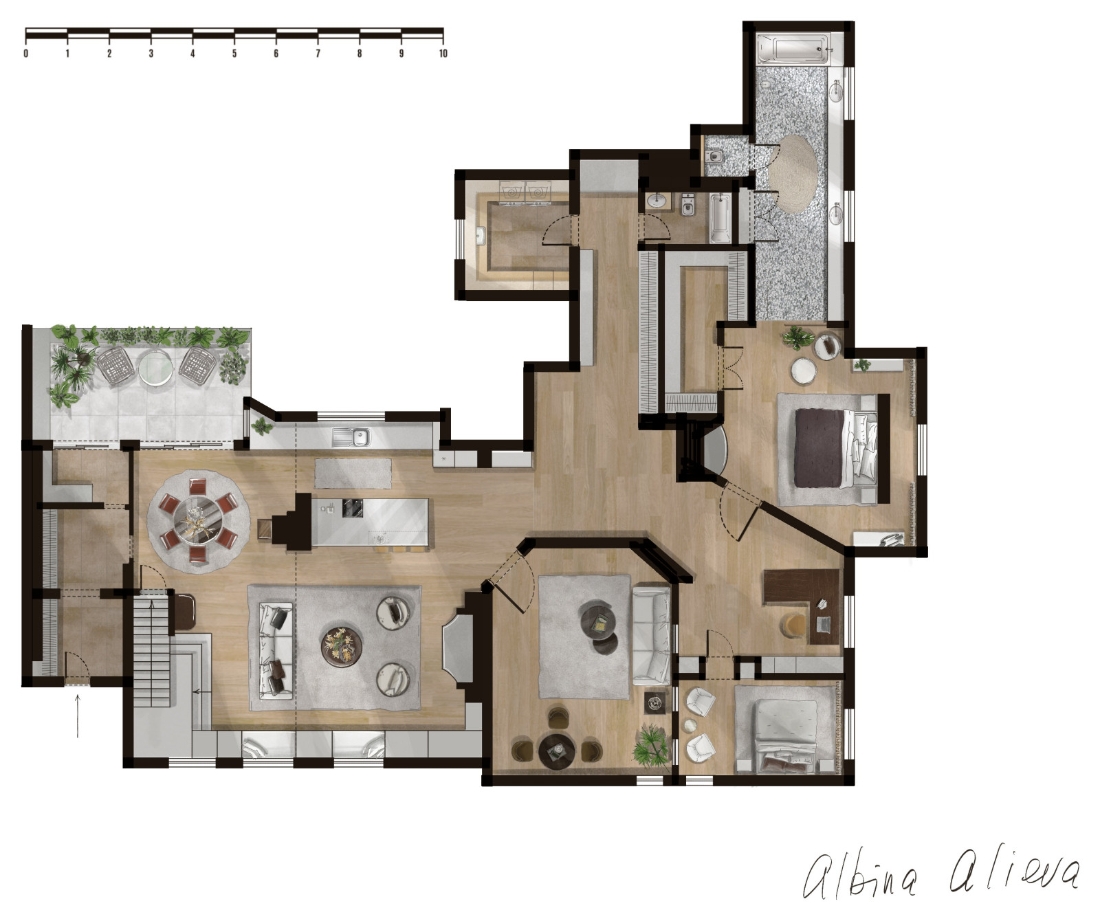 Interior Concepts – Procreate Sketches by Albina Alieva