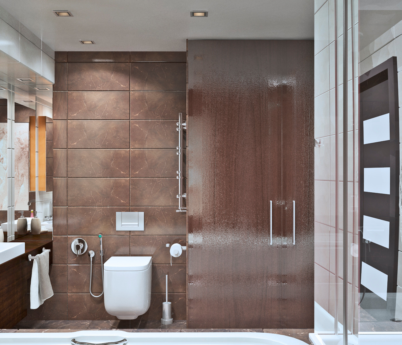 Интерьер трёхкомнатной квартиры. Лофт.