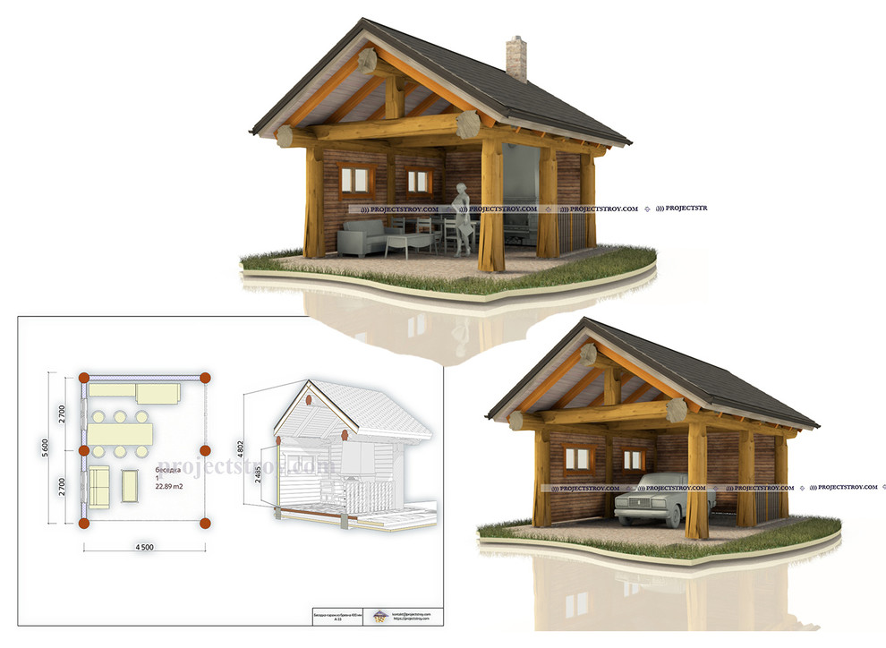 Беседка или гараж post and beam