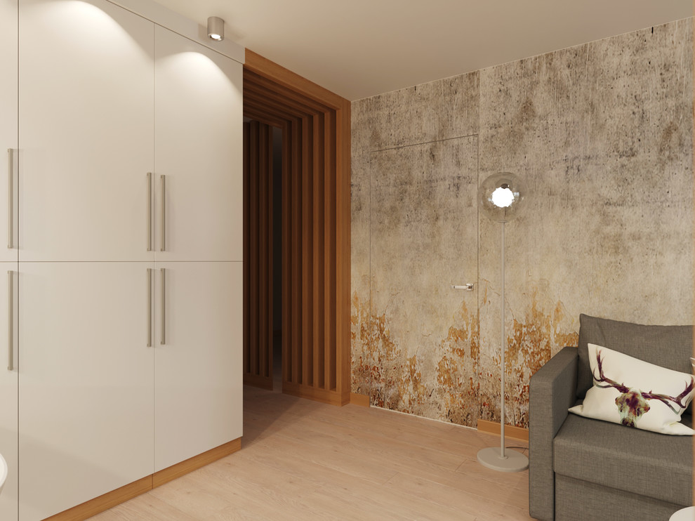 Дизайн объединенного пространства кухни-гостиной для молодой пары, 2 вариант