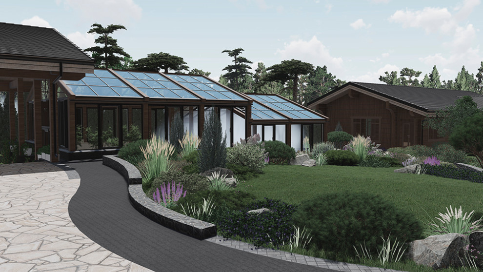 Концепция благоустройства и озеленения территории частного участка в Подмосковье