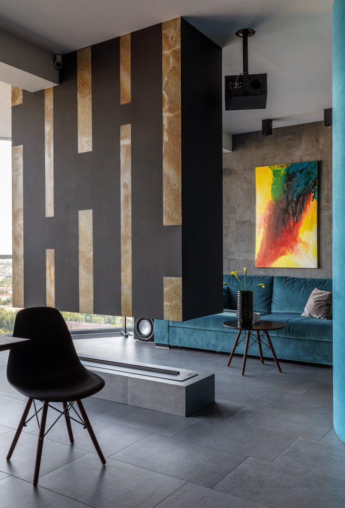 Квартира с бирюзовым акцентом