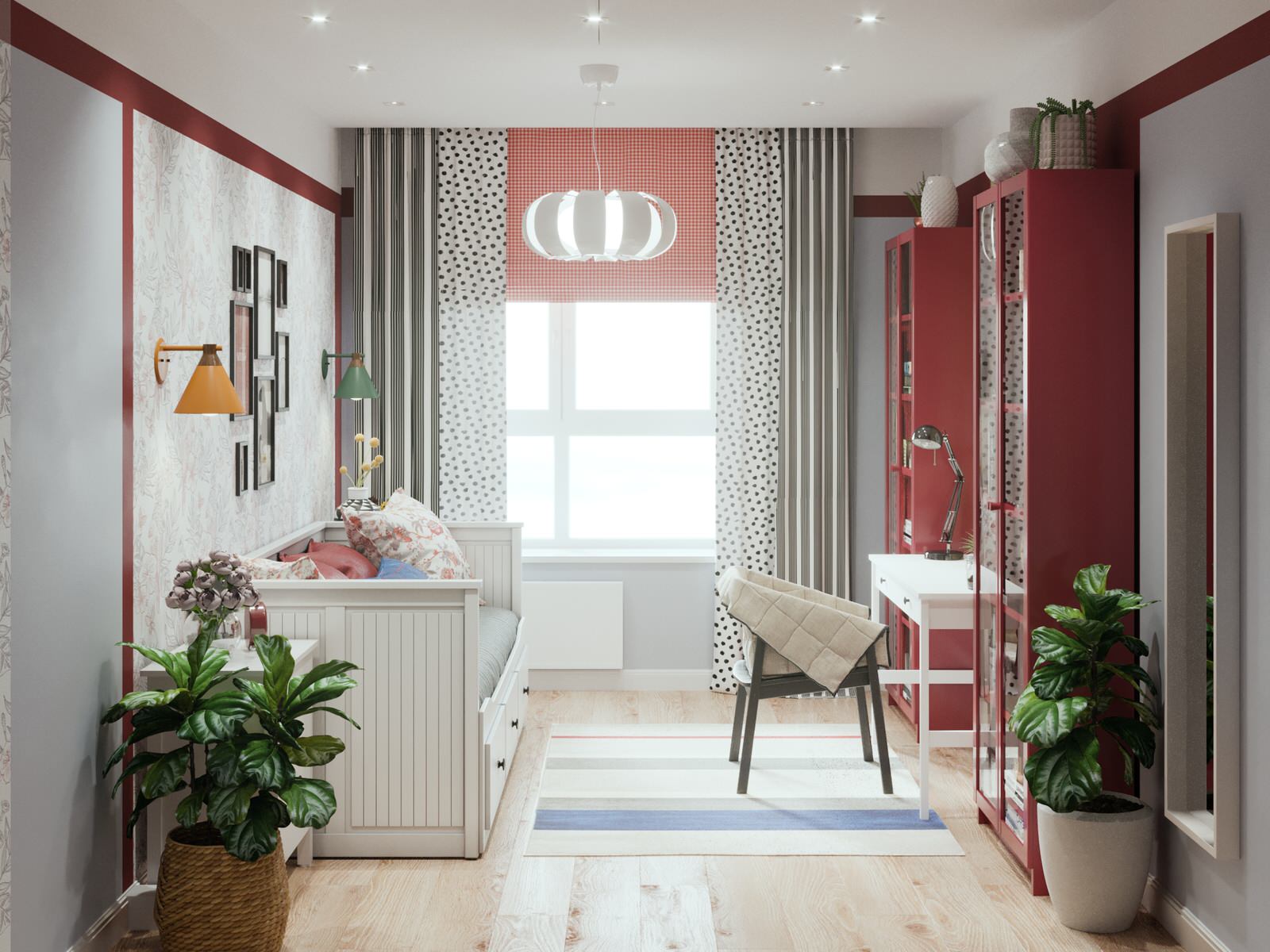 Проект интерьера двухкомнатной квартиры в стиле сканди