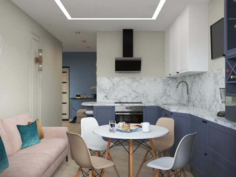 Проект квартиры 43 м2 для сдачи в аренду