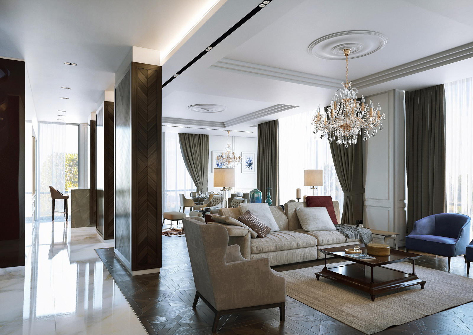 Обложка проекта: Квартира в классическом стиле