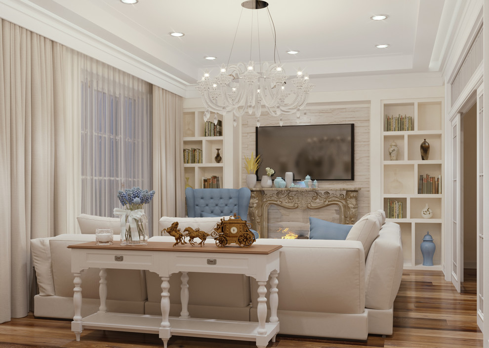 Обложка проекта: 3D Визуализация. Уютная гостиная с ободеной зоной