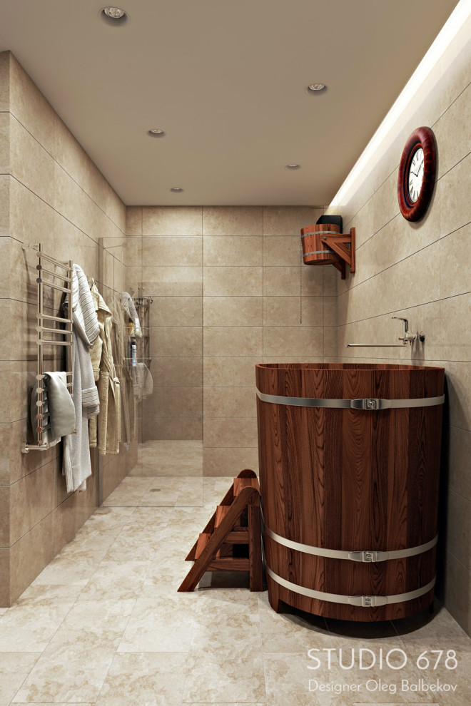 Гостиная с банной зоной