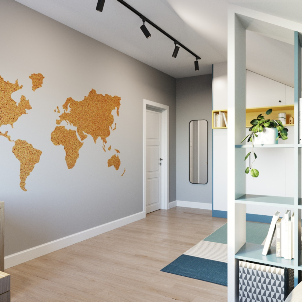 Коттедж с камином, современная классика