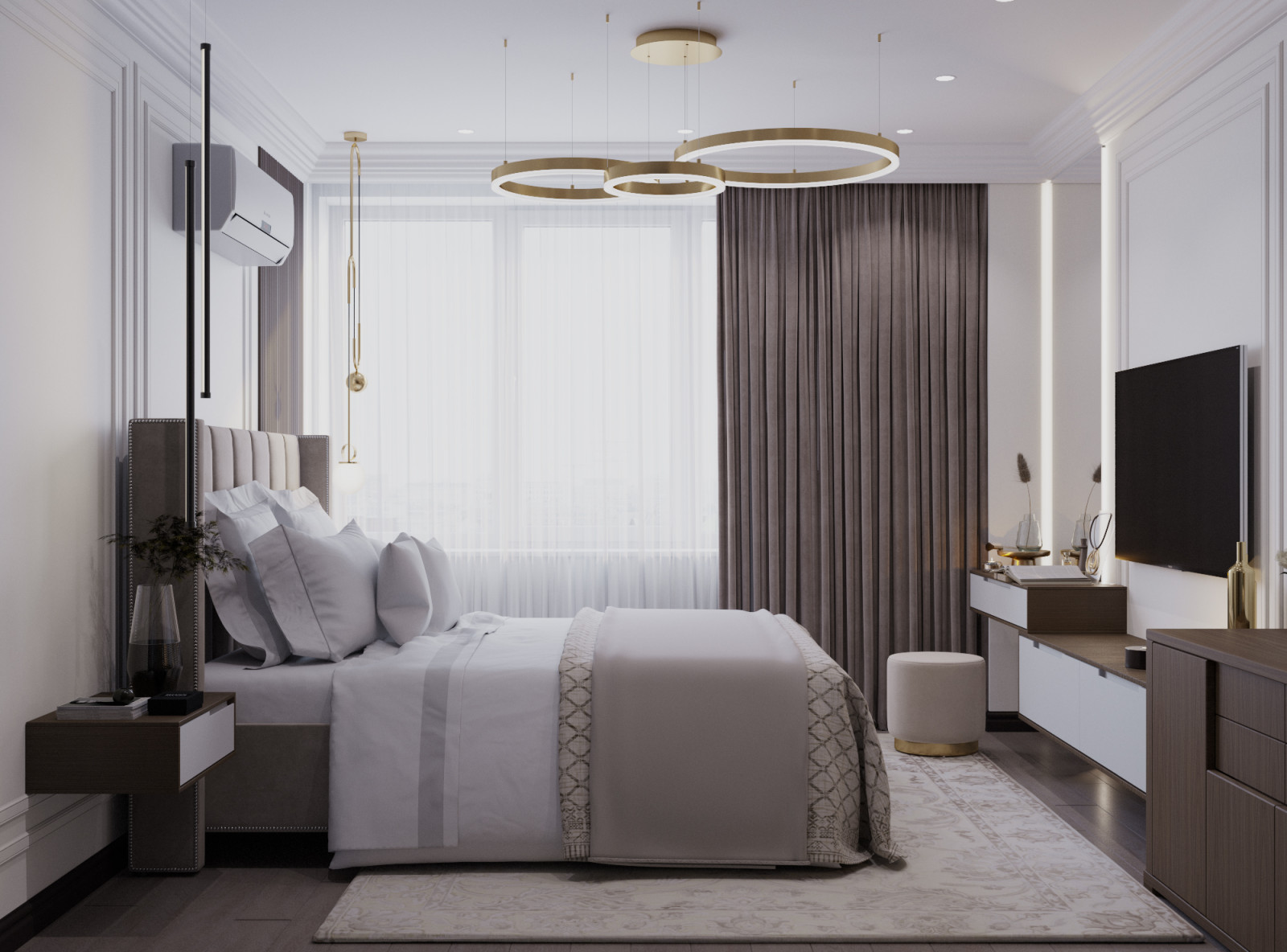 Современная квартира с элементами неоклассики