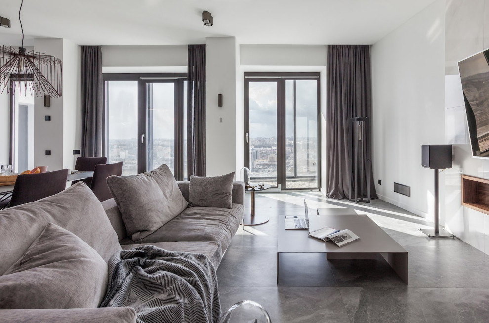 Апартаменты в американской высотке. Строго и лаконично