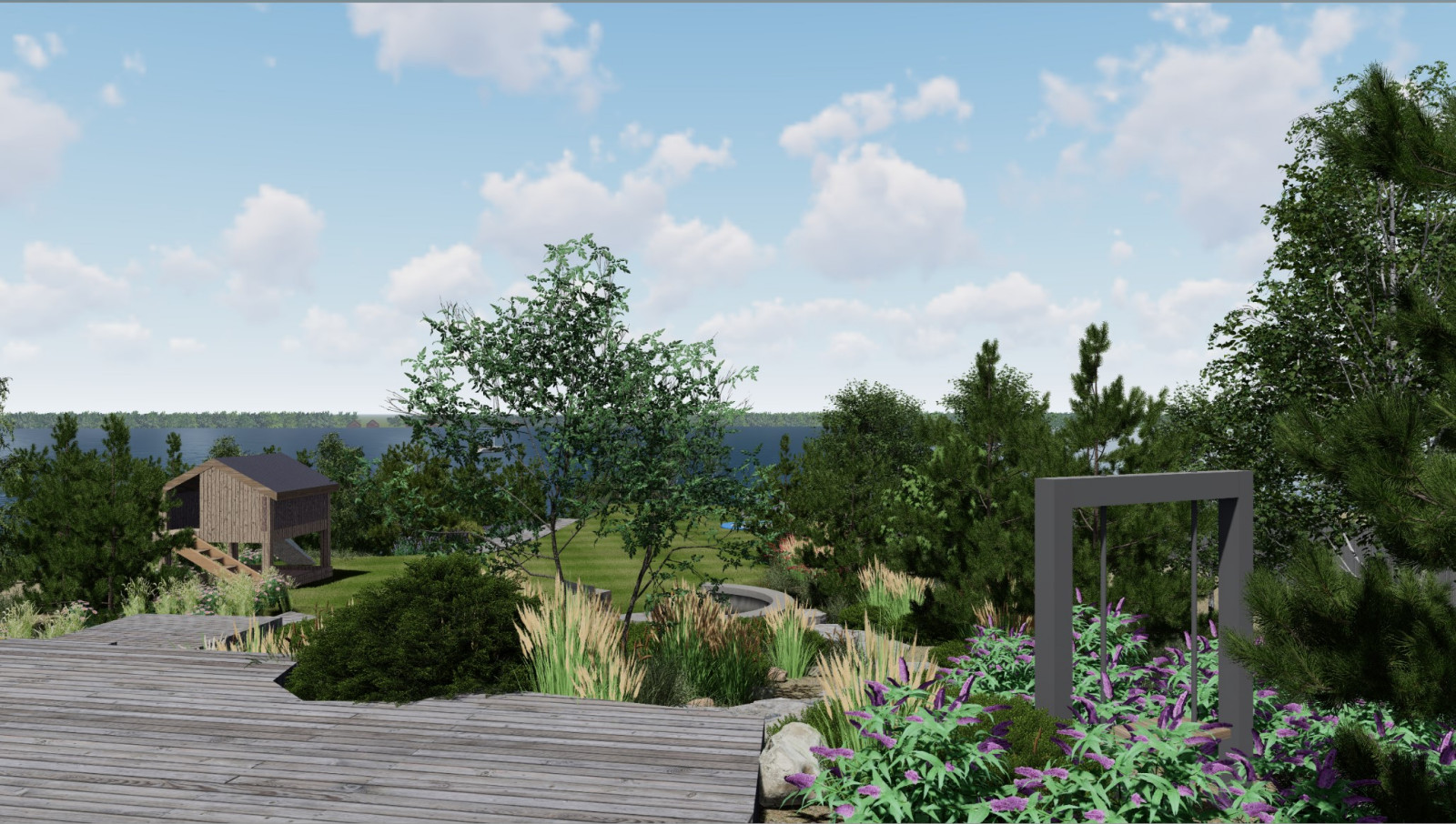 Ландшафт участка д.М.Куяш 2022г.