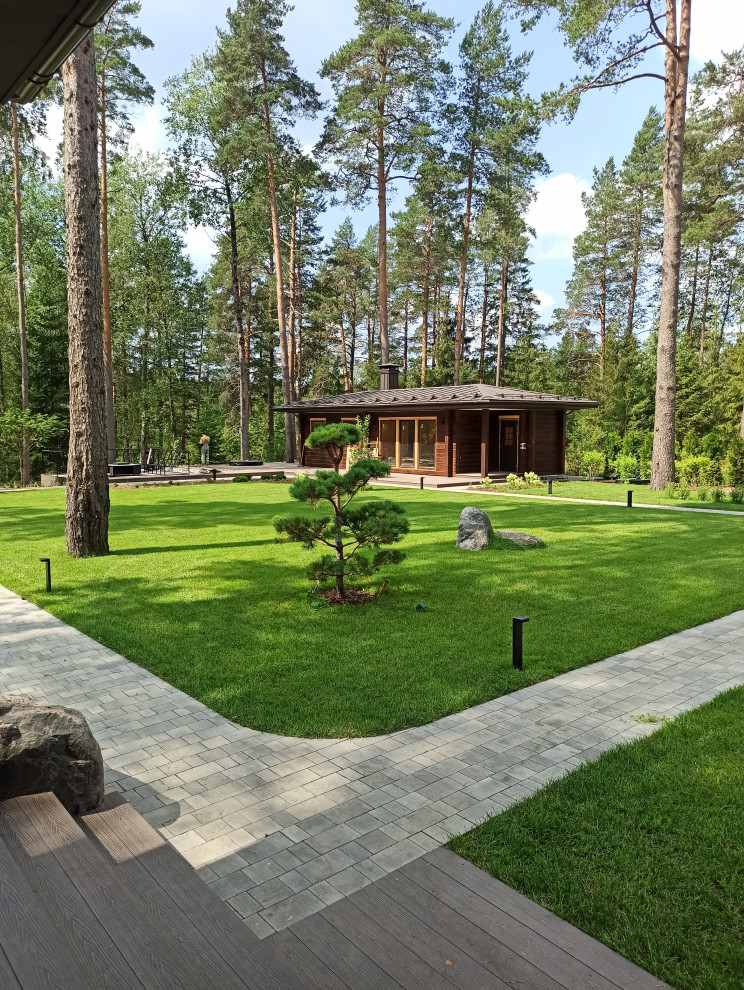 Ландшафт для дома в стиле Райта