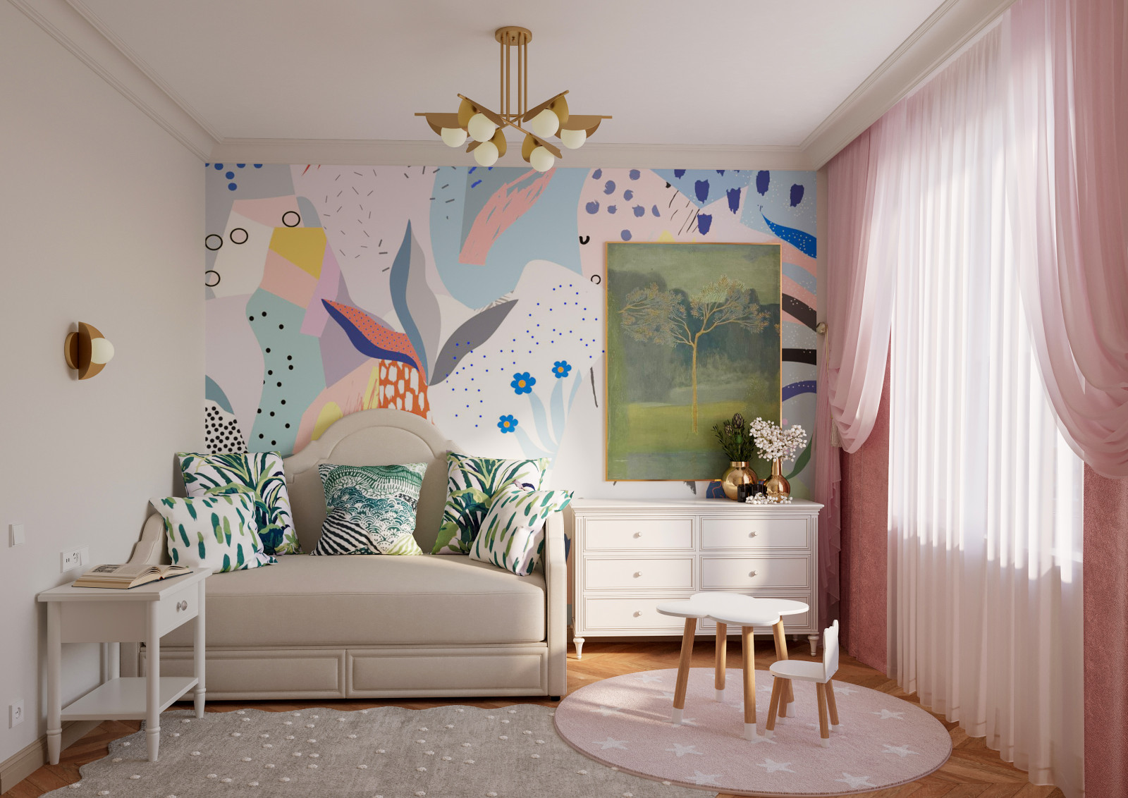 Дизайн четырёхкомнатной квартиры в ЖК Тушино-2018