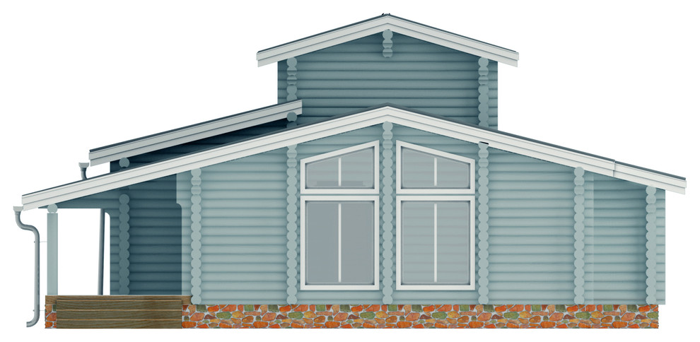 Современный дом из бревна БАЙКАЛ 176 м2