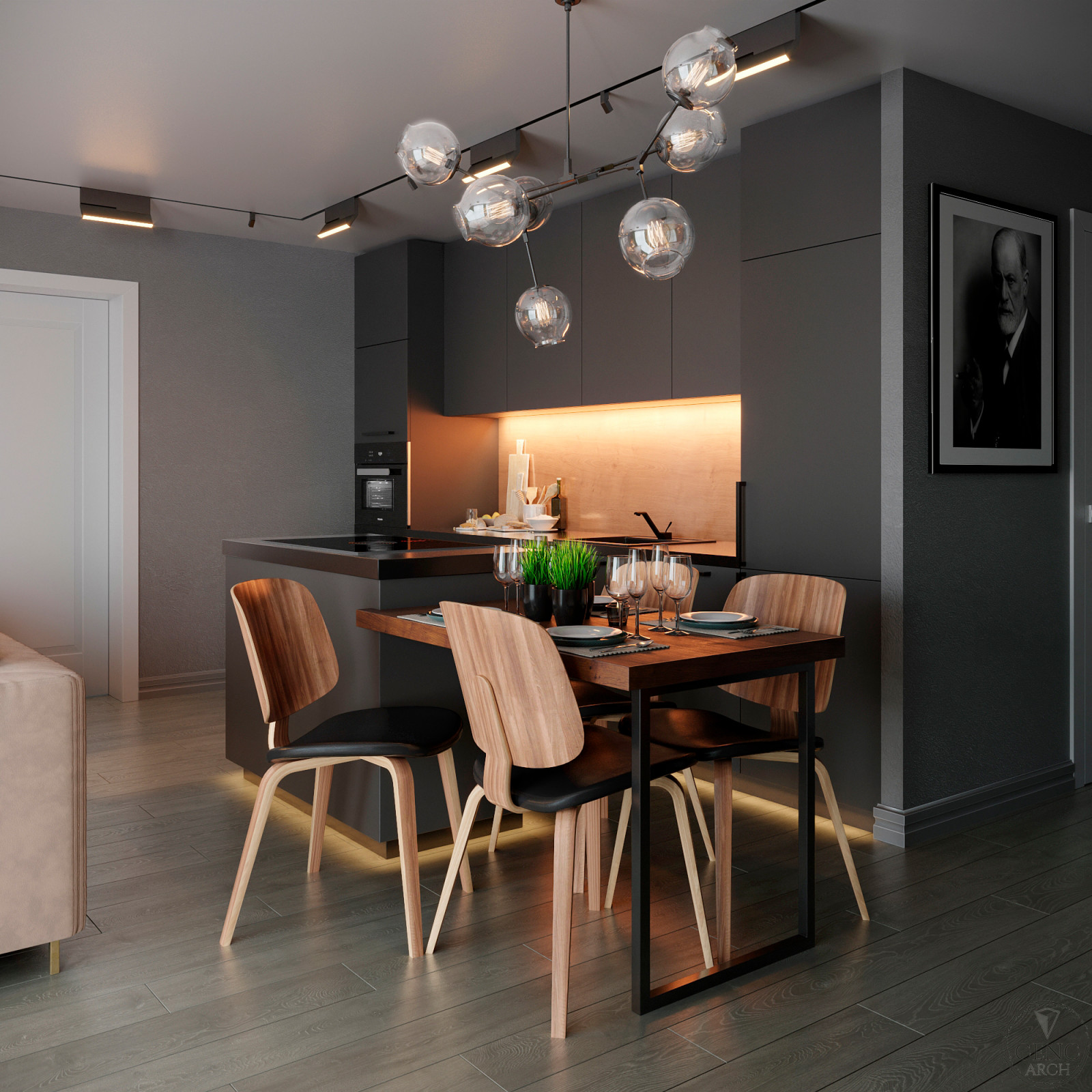 Визуализация гостиной