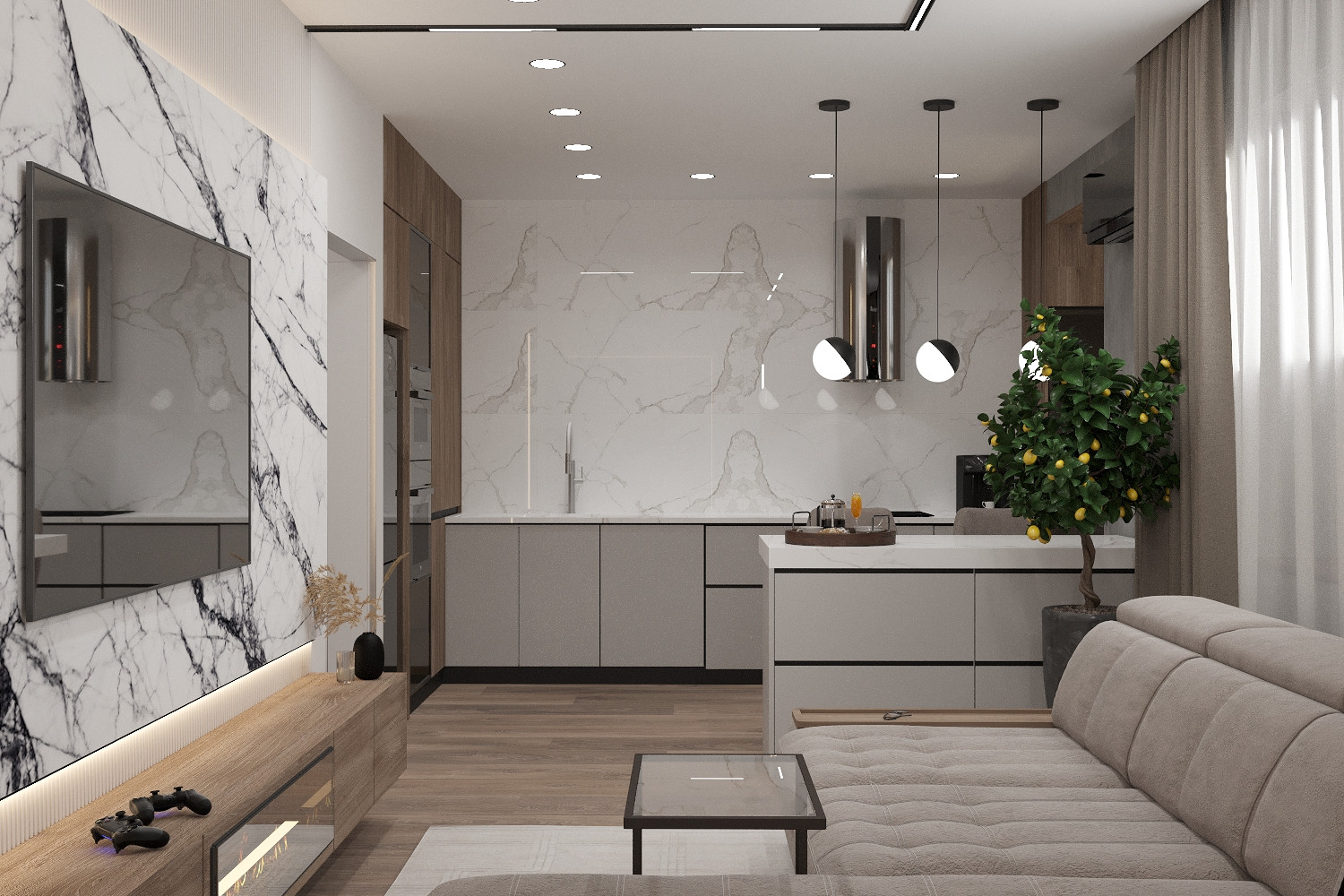 Лаконичный минимализм для молодой семьи