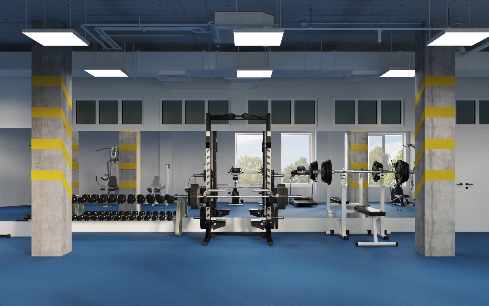 Спорт зал и тренажерный зал