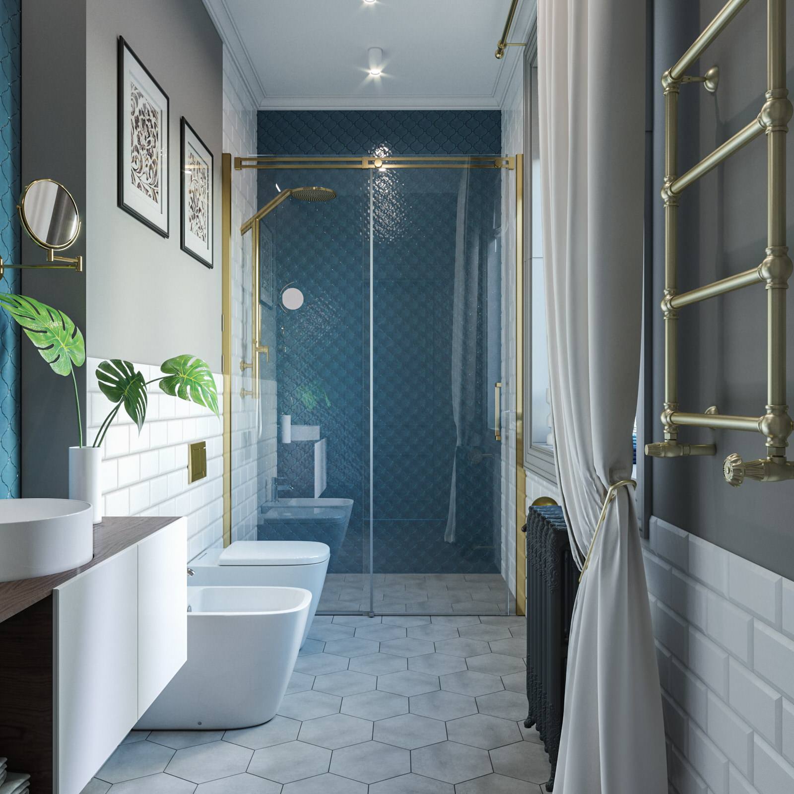 Дизайн коттеджа в неоклассическом стиле 260 кв.м. (2018 год)