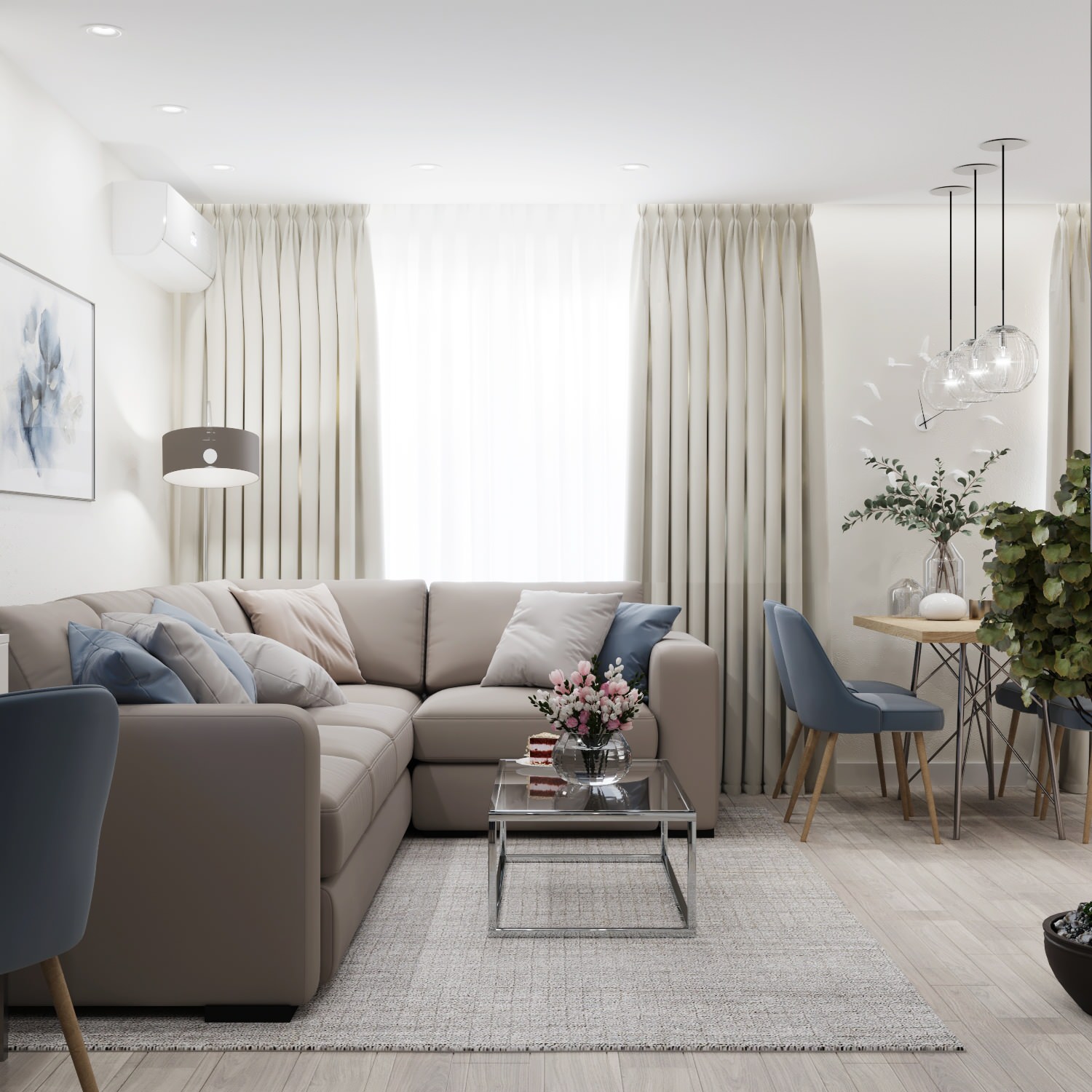 Обложка проекта: Дизайн проект Кухни-гостиной