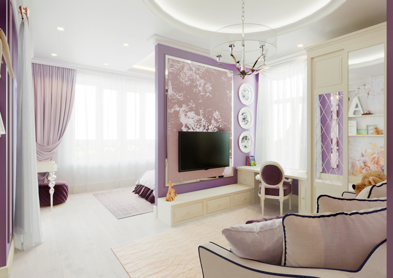 Второй этаж загородного дома, пространство спален в доме, 2020 г.