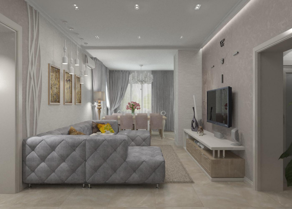 визуализация "Гостиная - студия"