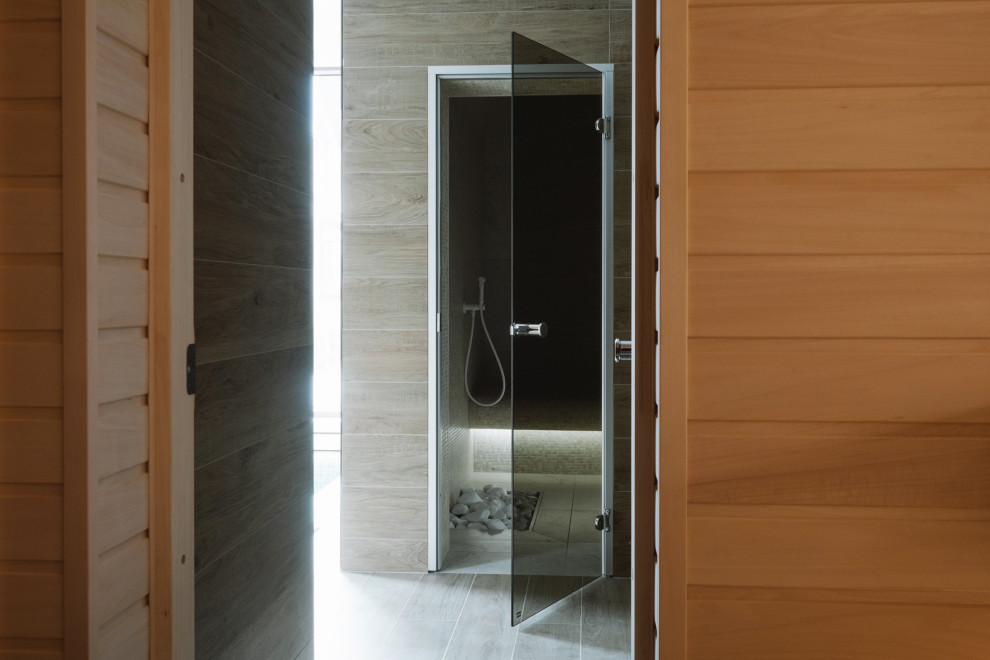 Обложка проекта: Хамам с выходом пара из пола.