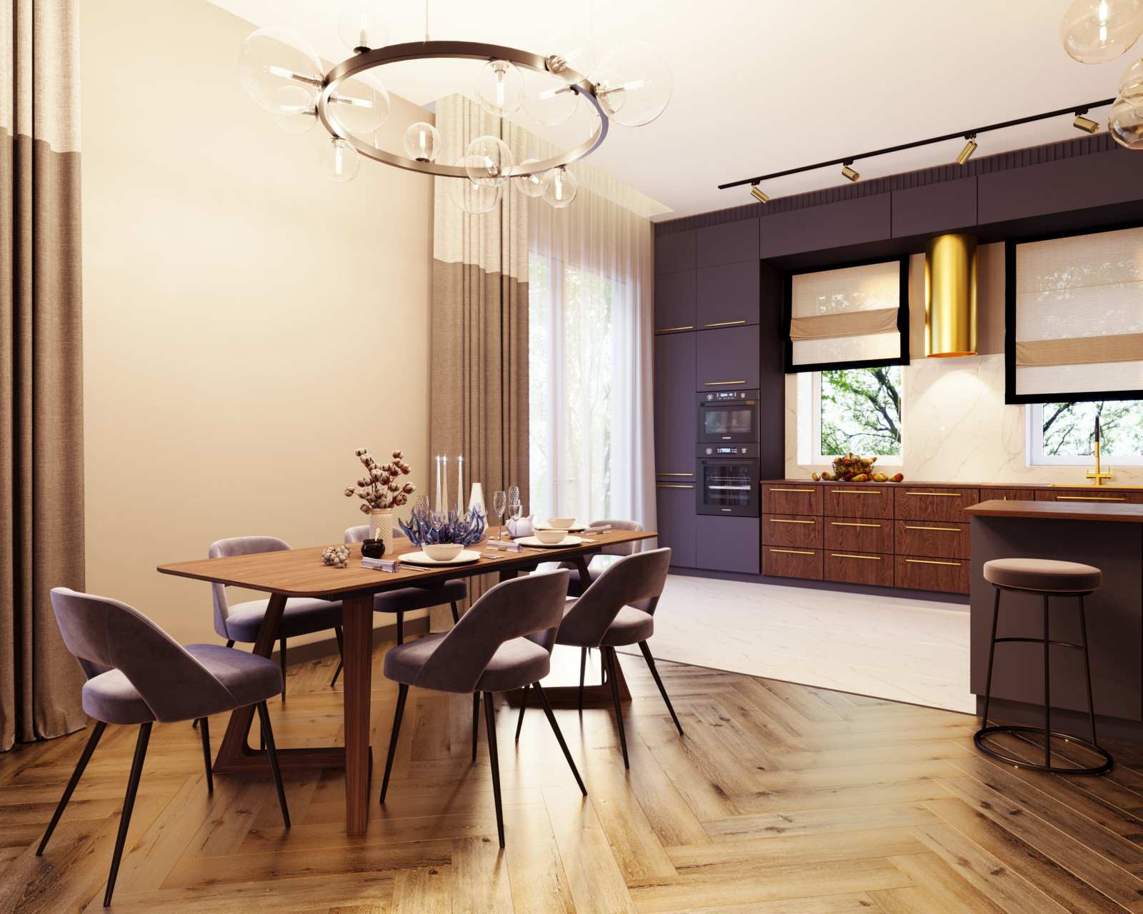 Обложка проекта: кухня-студия