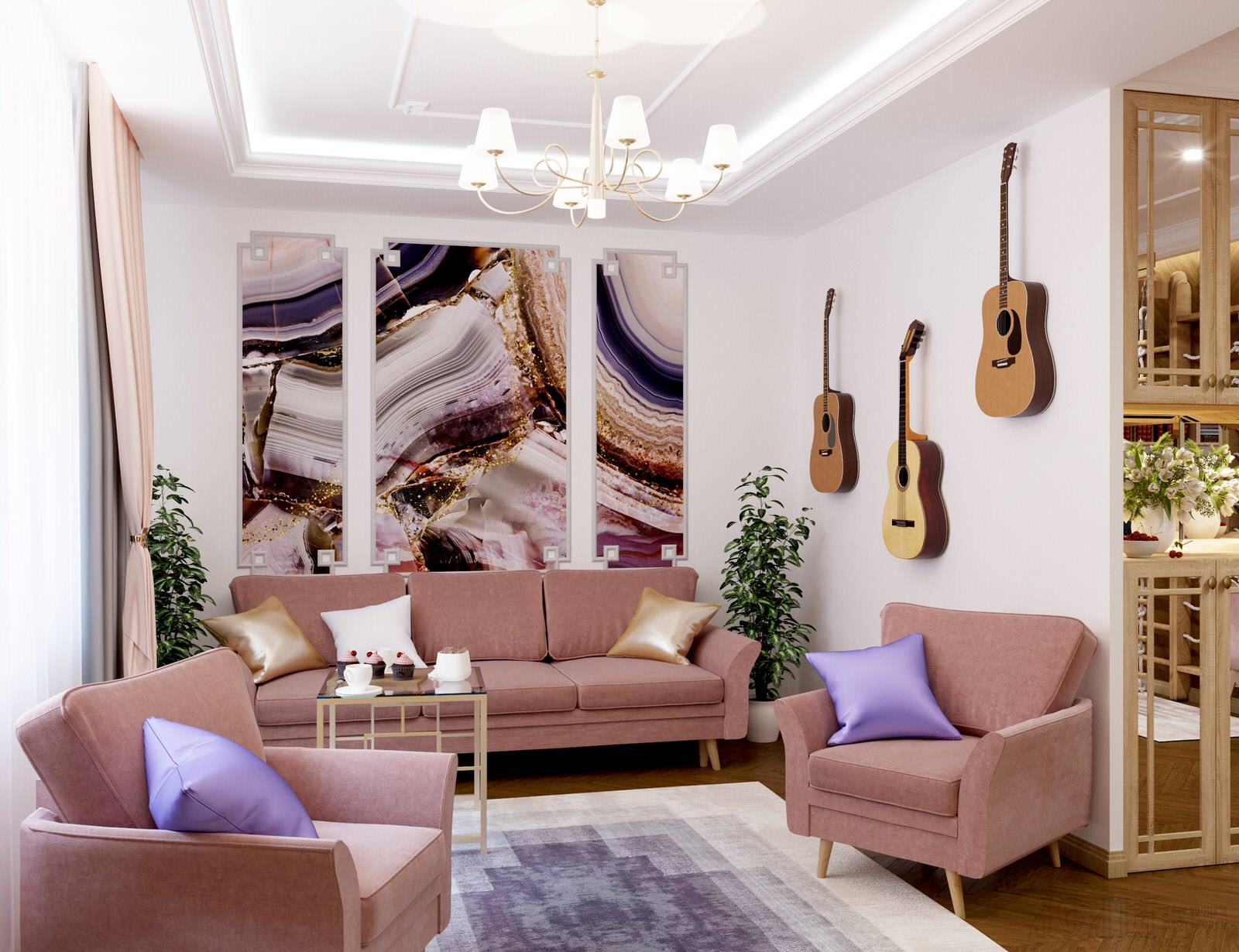 Коллекция Elegant в интерьере гостиной