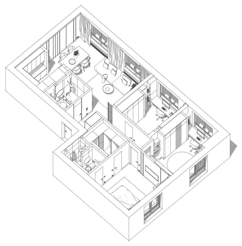 Обложка проекта: Квартира 91 кв.м. ЖК "Лефортово Парк"