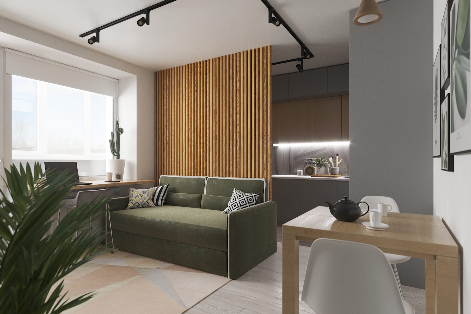 Светлый, воздушный интерьер в спокойных цветах