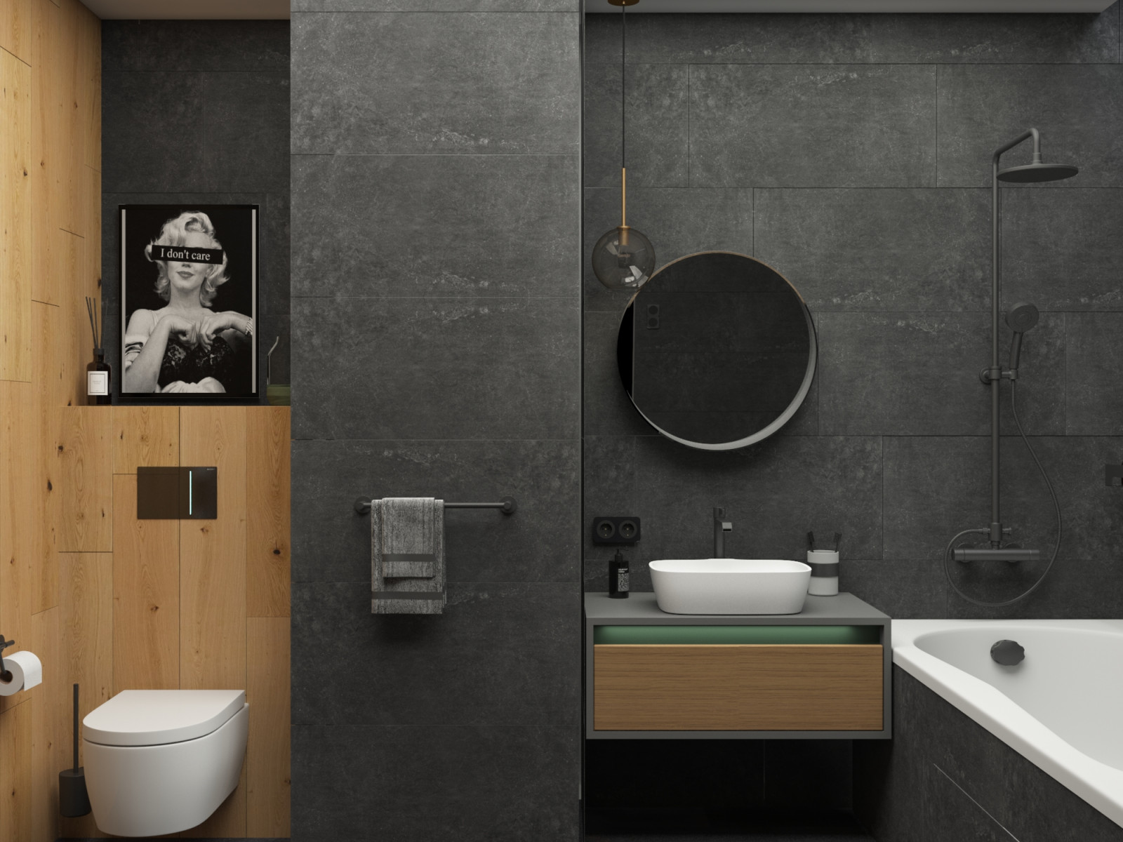 Обложка проекта: Ванная в стиле лофт